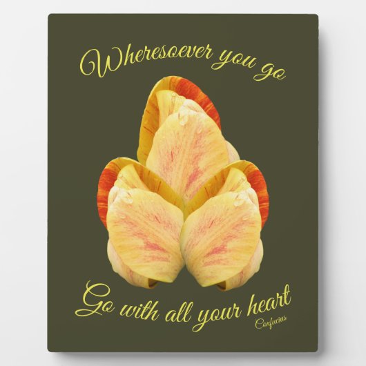 Tulpventilator gaat met uw hart Inspirerend Fotoplaat (Voorkant)