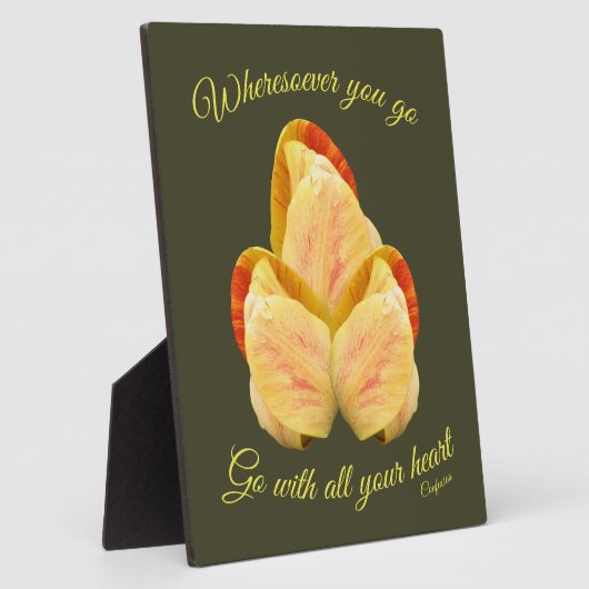 Tulpventilator gaat met uw hart Inspirerend Fotoplaat (Zijkant)