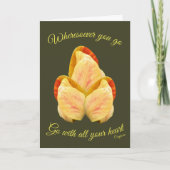 Tulpventilator gaat met uw hart Inspirerend Kaart (Voorkant)