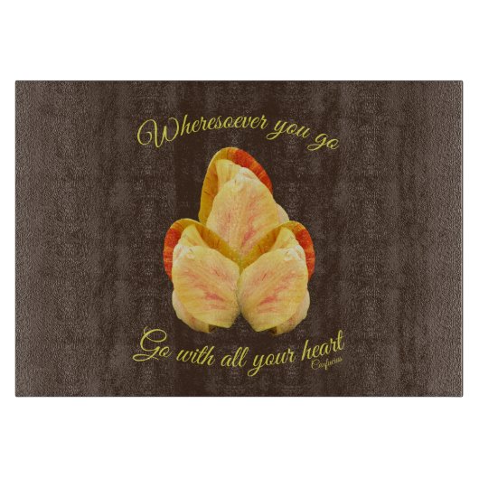 Tulpventilator gaat met uw hart Inspirerend Snijplank (Voorkant)