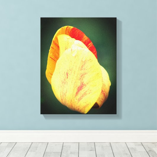 Tulpventilatorbenzine met spoelen dicht bij elkaar canvas afdruk (Insitu (Houten vloer))