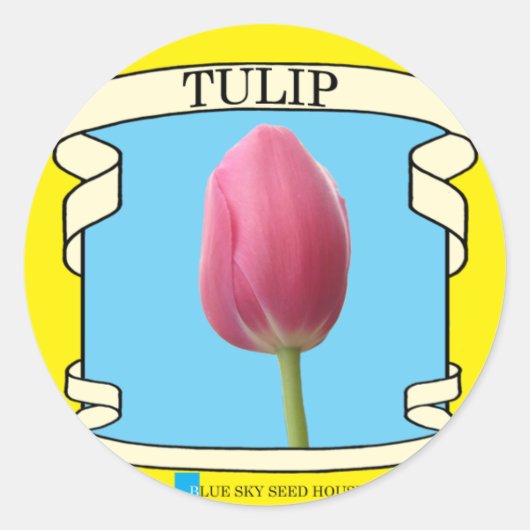Tulpzaadpakket Ronde Sticker (Voorkant)