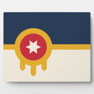 Tulsa City Flag Plaque Fotoplaat