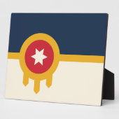 Tulsa City Flag Plaque Fotoplaat (Zijkant)
