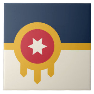 Tulsa City Flag Tegel Tegeltje
