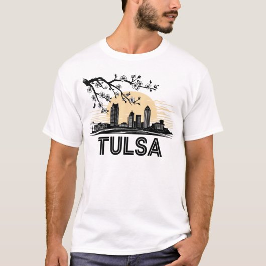 Tulsa City Oklahoma Verenigde Staten T-shirt (Voorkant)