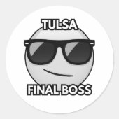 Tulsa Final Boss Cool Emoji Sticker (Voorkant)