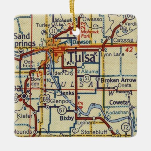 Tulsa  keramisch ornament (Voorkant)