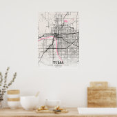 Tulsa - Neapolitan City Map Verenigde Staten Poster (Keuken)