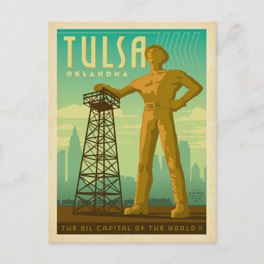 Tulsa, OK - Oil Capital Briefkaart (Voorkant)