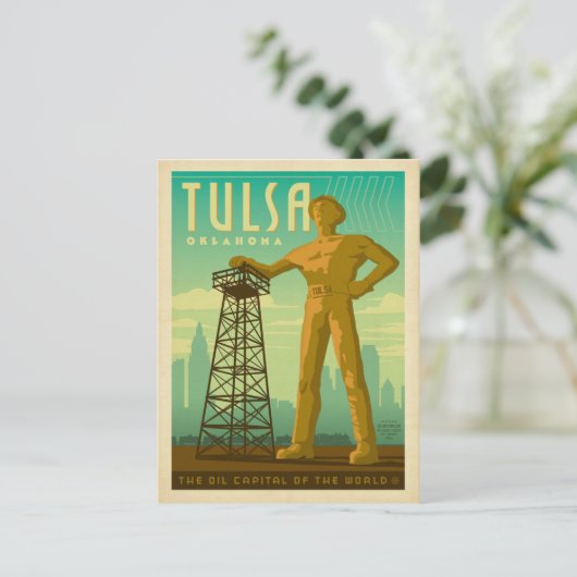 Tulsa, OK - Oil Capital Briefkaart (Staand voorkant)