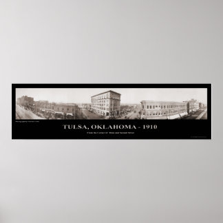 Tulsa, OK - Panoramische foto - 1910 Poster