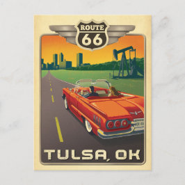 Tulsa, OK - Route 66 Briefkaart