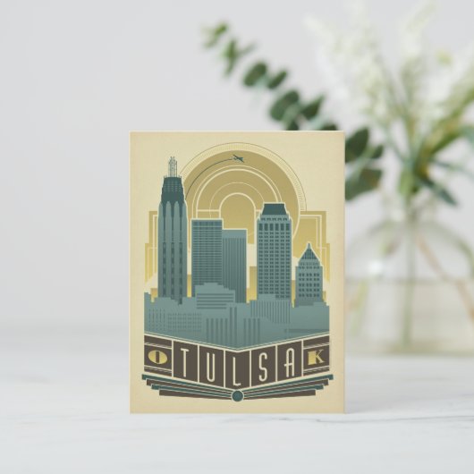 Tulsa, oké briefkaart (Staand voorkant)