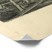 Tulsa Oklahoma 1918 Antiek Panorama Poster (Hoek)