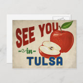 Tulsa Oklahoma Apple - Vintage Travel Briefkaart (Voorkant / Achterkant)
