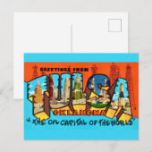 Tulsa Oklahoma Begroetingsansichtkaart Briefkaart (Voorkant / Achterkant)