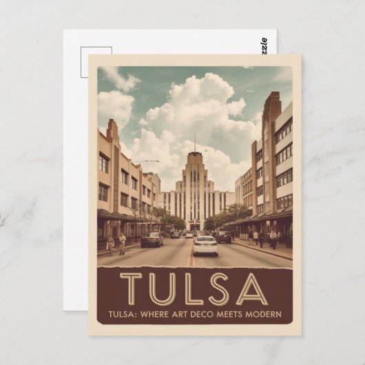 Tulsa, Oklahoma Briefkaart (Voorkant / Achterkant)