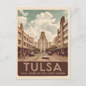 Tulsa, Oklahoma Briefkaart (Voorkant)