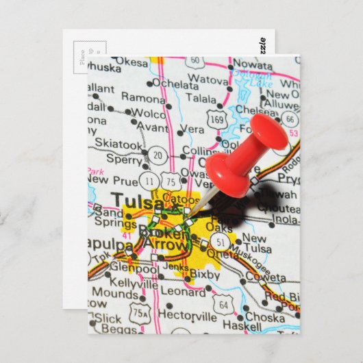 Tulsa, Oklahoma Briefkaart (Voorkant / Achterkant)