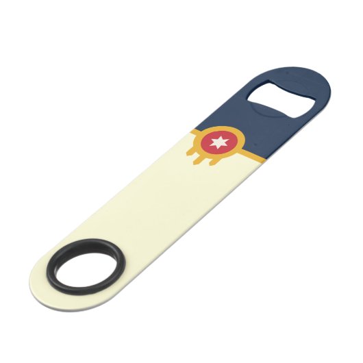 Tulsa (Oklahoma) City flag Speed Flessenopener (Voorkant Gekanteld)