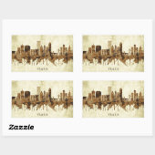 Tulsa Oklahoma Cityscape Rechthoekige Sticker (Vel)
