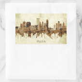 Tulsa Oklahoma Cityscape Rechthoekige Sticker (Tas)