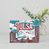 Tulsa Oklahoma Folie Feestdagen Briefkaart (Staand Voorkant)