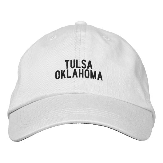 Tulsa Oklahoma Hoed Geborduurde Pet (Voorkant)