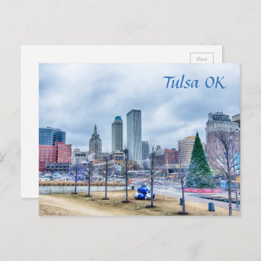 Tulsa Oklahoma in de binnenstad Briefkaart (Voorkant / Achterkant)