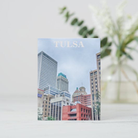 Tulsa Oklahoma in de binnenstad Briefkaart (Staand voorkant)