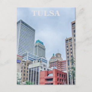 Tulsa Oklahoma in de binnenstad Briefkaart