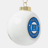 Tulsa Oklahoma Keramische Bal Ornament (Links)