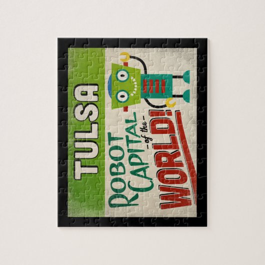Tulsa Oklahoma Robot - Funny Legpuzzel (Verticaal)