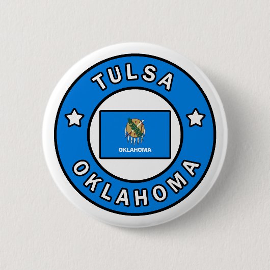 Tulsa Oklahoma Ronde Button 5,7 Cm (Voorkant)