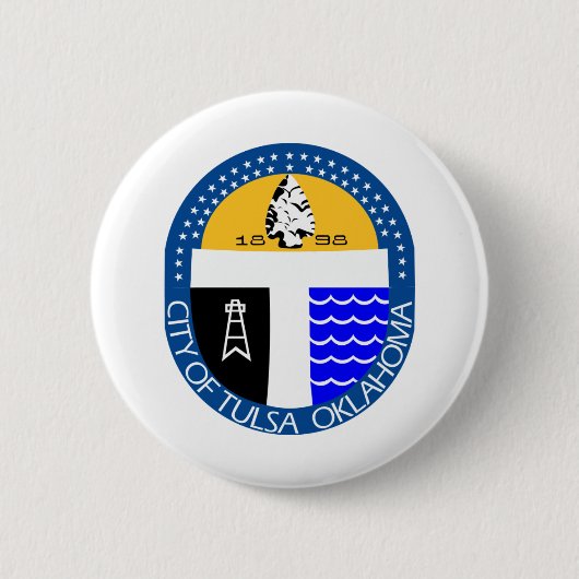 Tulsa, Oklahoma Ronde Button 5,7 Cm (Voorkant)