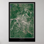 Tulsa Oklahoma Satellite Poster Map (Voorkant)