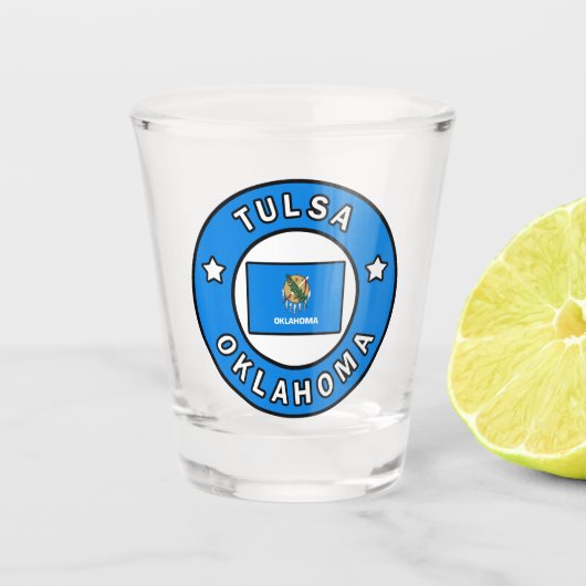 Tulsa Oklahoma Shot Glas (Voorkant)