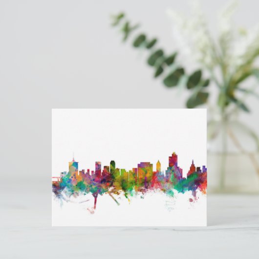 Tulsa Oklahoma Skyline Briefkaart (Staand voorkant)