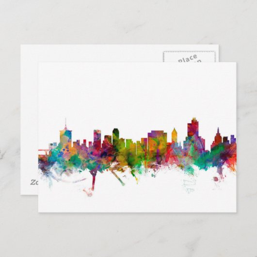Tulsa Oklahoma Skyline Briefkaart (Voorkant / Achterkant)