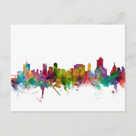 Tulsa Oklahoma Skyline Briefkaart (Voorkant)