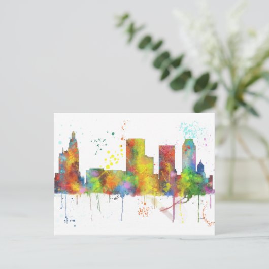 TULSA, OKLAHOMA SKYLINE BRIEFKAART (Staand voorkant)