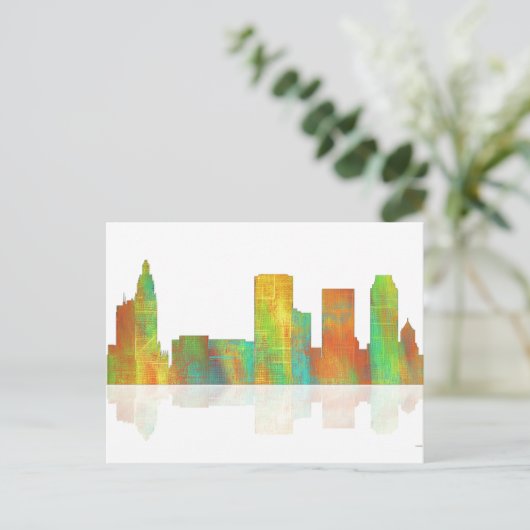 Tulsa Oklahoma Skyline Briefkaart (Staand voorkant)