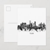 Tulsa Oklahoma Skyline BW Feestdagenkaart (Voorkant / Achterkant)