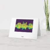 Tulsa Oklahoma Skyline Feestdagen Kaart (Achterkant)