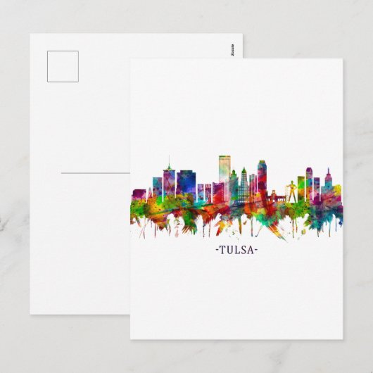 Tulsa Oklahoma Skyline Feestdagenkaart (Voorkant / Achterkant)