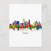 Tulsa Oklahoma Skyline Feestdagenkaart (Voorkant)
