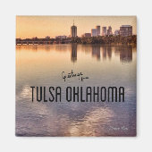 Tulsa Oklahoma Skyline Magneet (Voorkant)