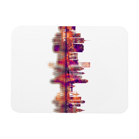 Tulsa Oklahoma Skyline Magneet (Horizontaal)
