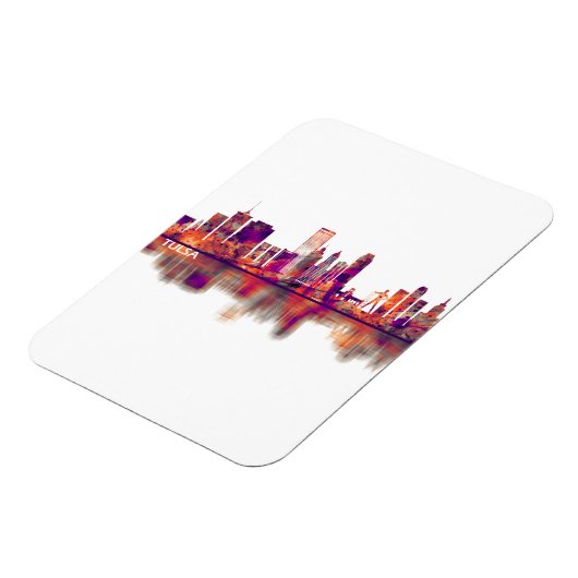 Tulsa Oklahoma Skyline Magneet (Linkerzijde)